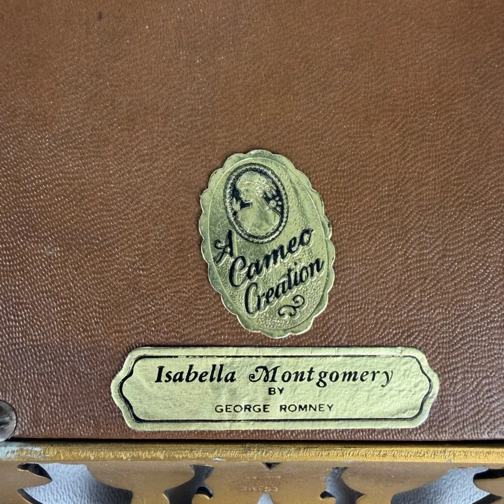 Cameo Creation Portrait Isabella Montgomery Convex Glass Ornate Gold Frame